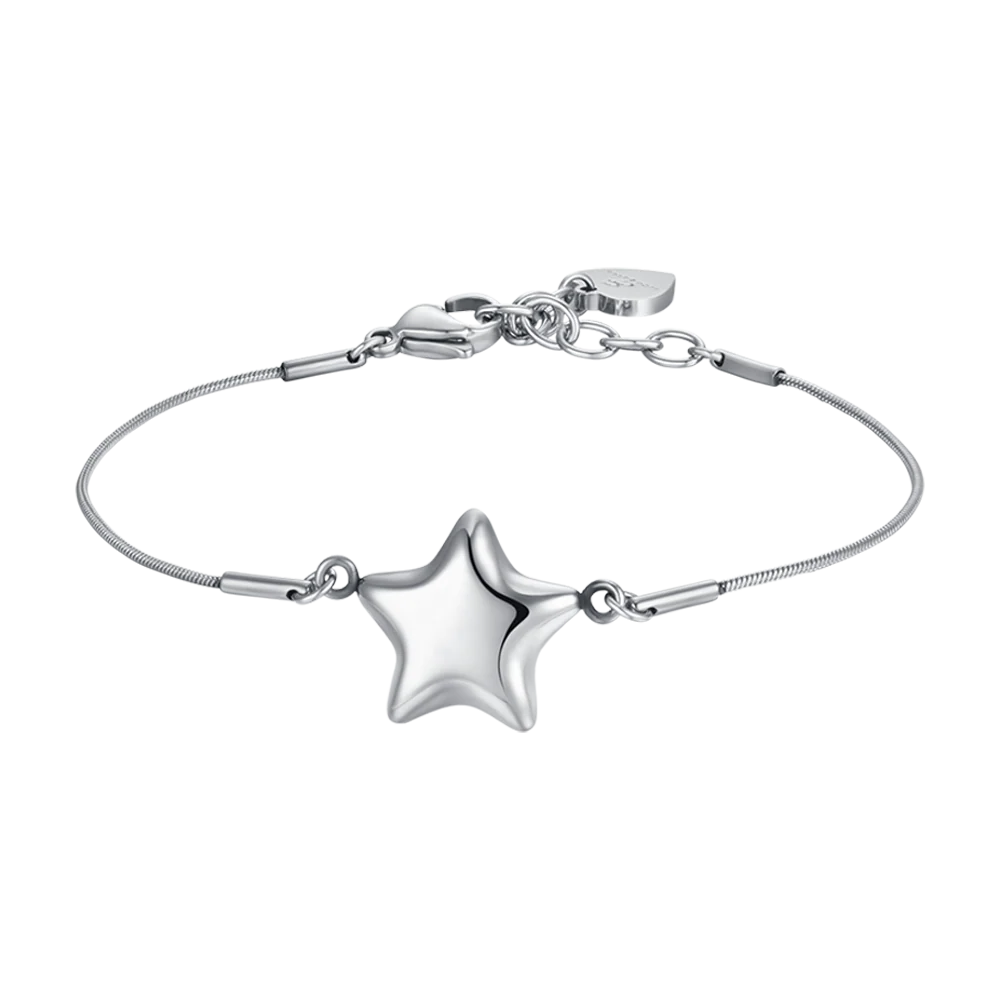 BRACCIALE DONNA IN ACCIAIO CON STELLA PIENA