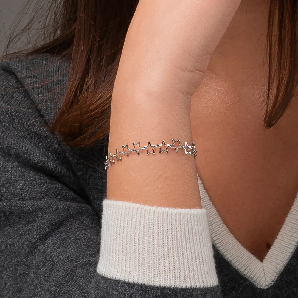 BRACCIALE DONNA IN ACCIAIO CON STELLE - Image 2