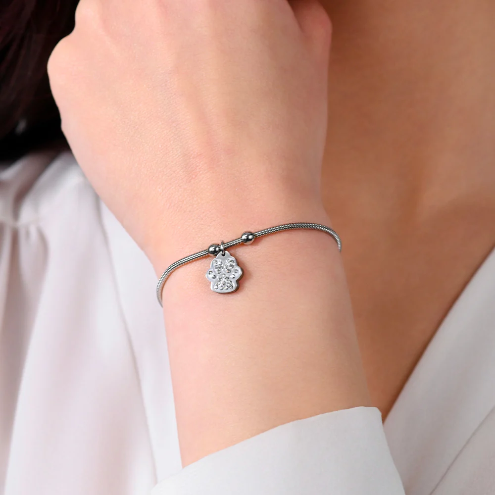 BRACCIALE DONNA IN ACCIAIO CON ZAMPETTA - Image 2