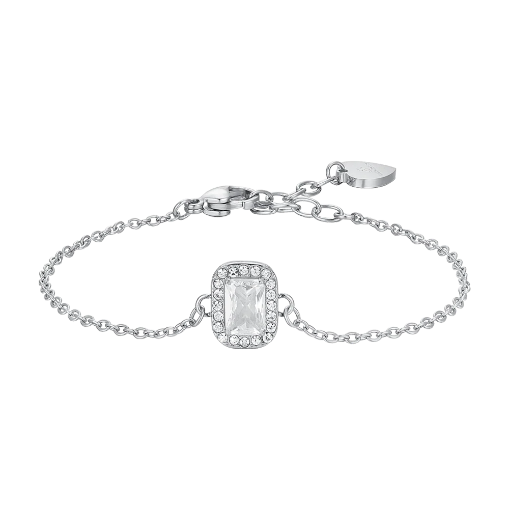 BRACCIALE DONNA IN ACCIAIO CRISTALLI E ZIRCONE
