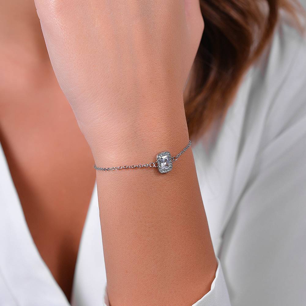 BRACCIALE DONNA IN ACCIAIO CRISTALLI E ZIRCONE - Image 2