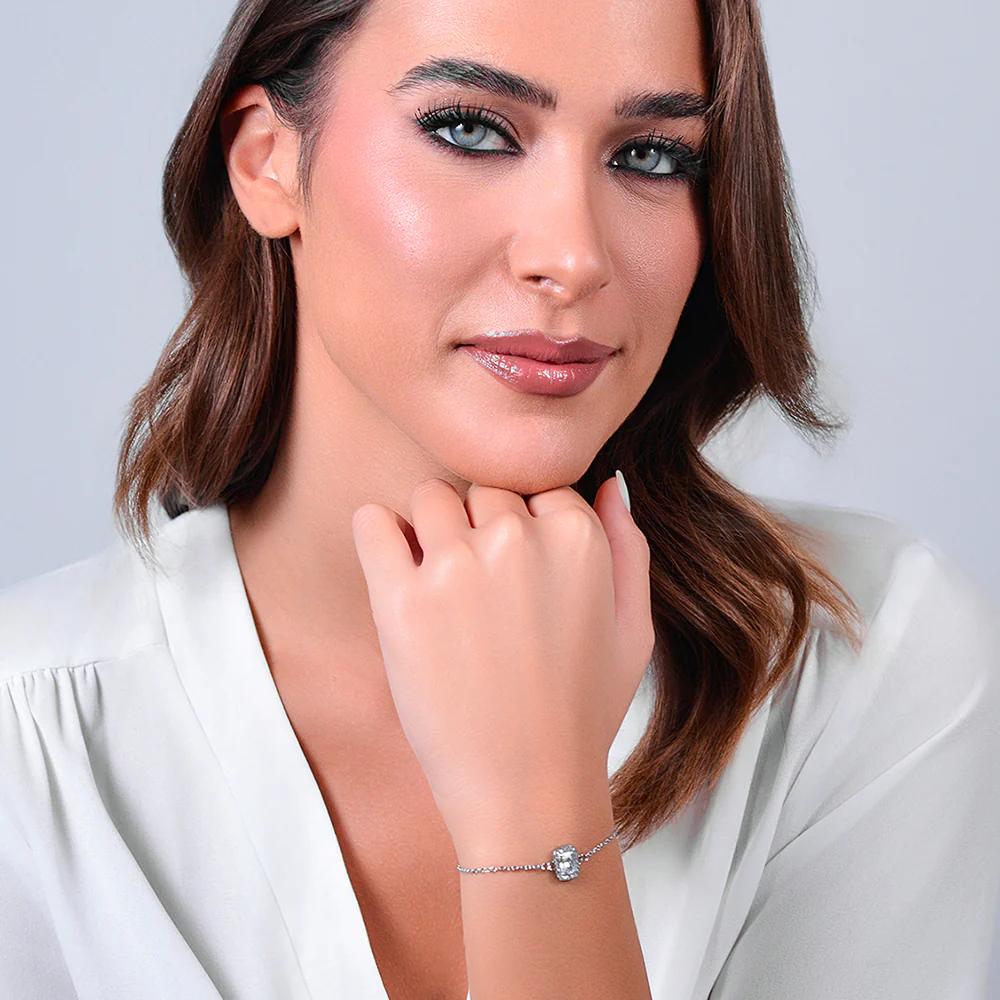 BRACCIALE DONNA IN ACCIAIO CRISTALLI E ZIRCONE - Image 3