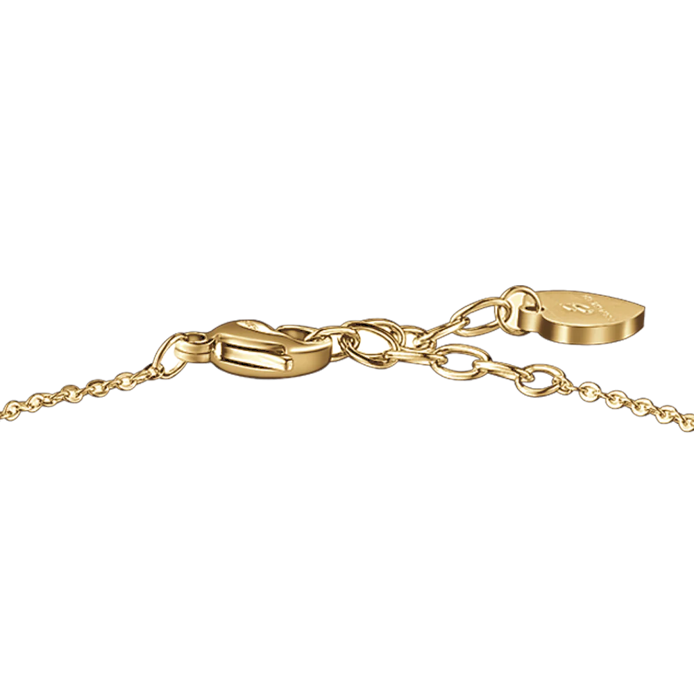 BRACCIALE DONNA IN ACCIAIO E IP GOLD CON CUORE CRISTALLO ROSA - Image 5