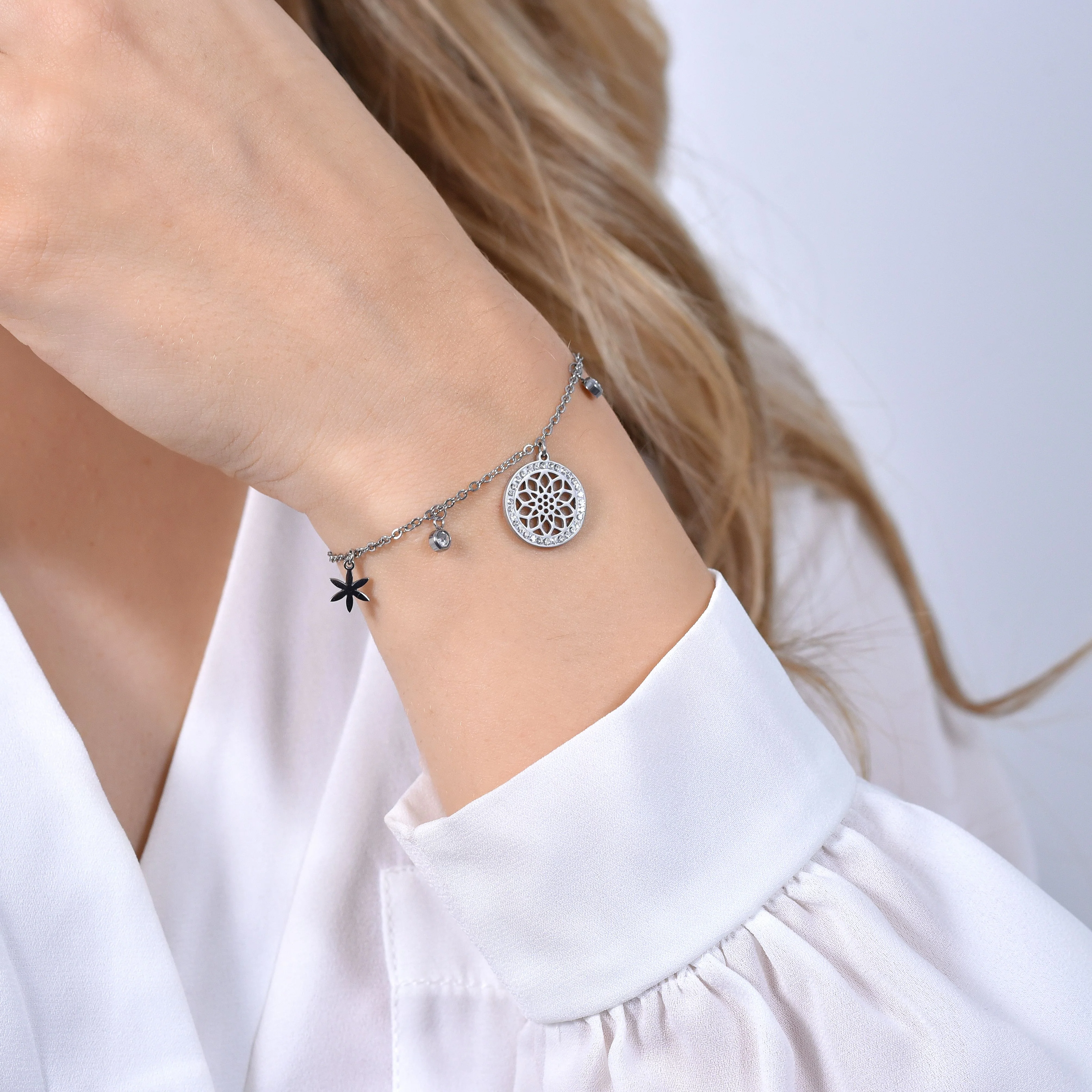 BRACCIALE DONNA IN ACCIAIO FIORE DELLA VITA - Image 2