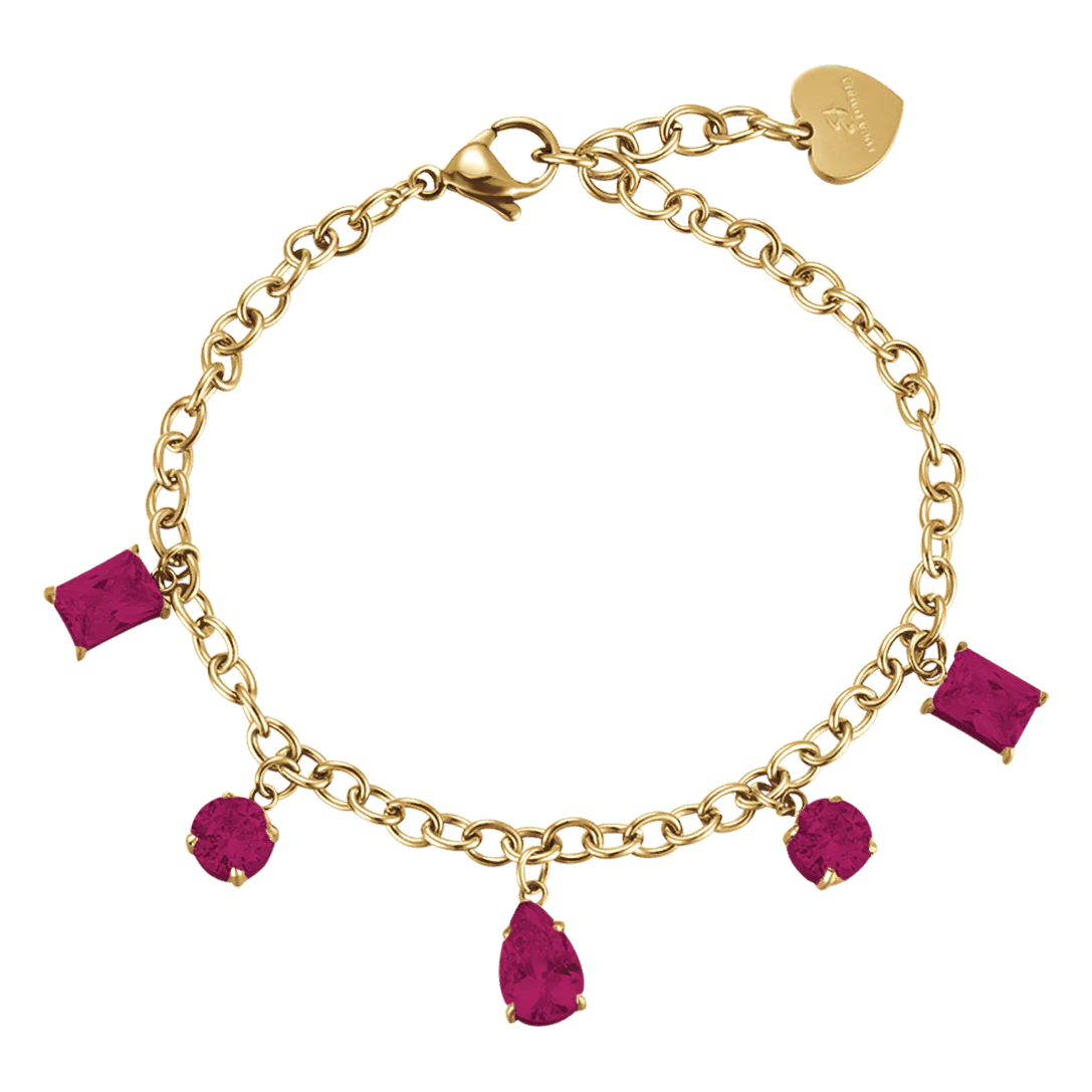 BRACCIALE DONNA IN ACCIAIO IP GOLD CON CRISTALLI
