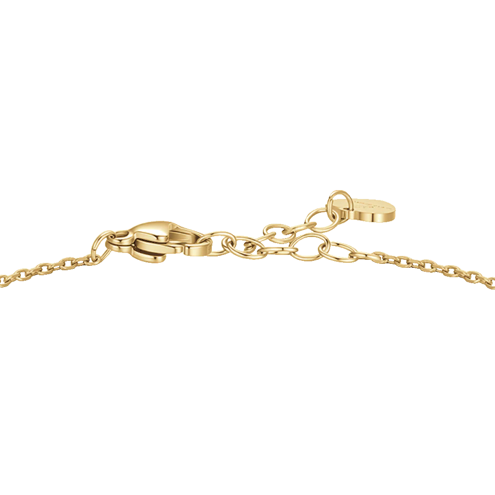 BRACCIALE DONNA IN ACCIAIO IP GOLD CON CUORI CON ZIRCONI BIANCHI - Image 6