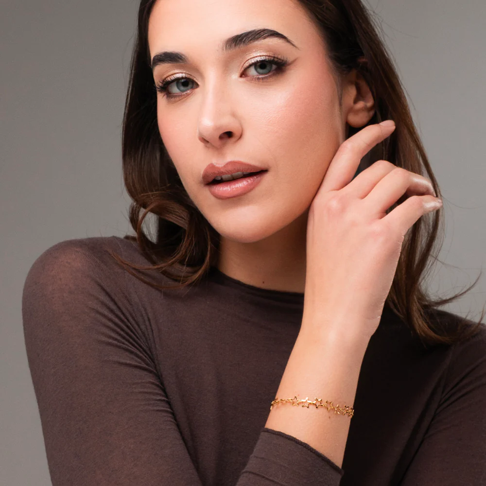 BRACCIALE DONNA IN ACCIAIO IP GOLD CON STELLE - Image 3