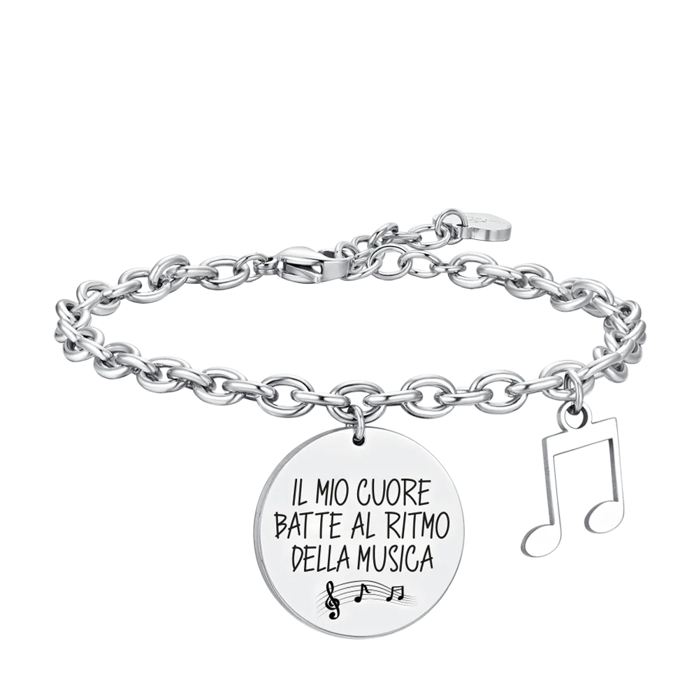 BRACCIALE DONNA IN ACCIAIO NOTA MUSICALE