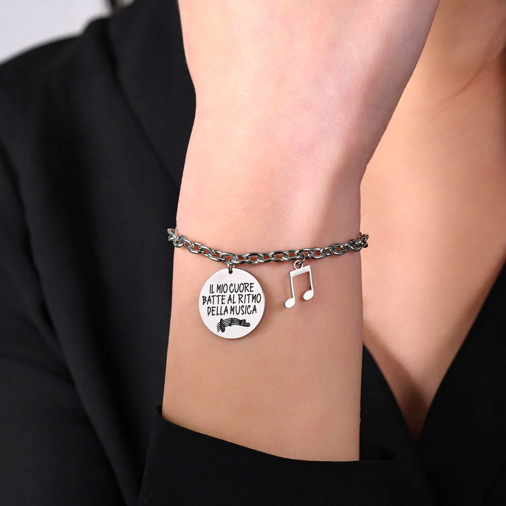 BRACCIALE DONNA IN ACCIAIO NOTA MUSICALE - Image 2