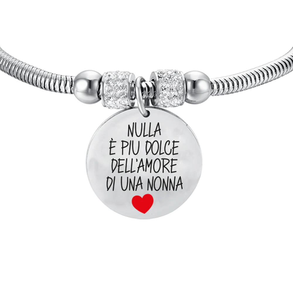 BRACCIALE DONNA IN ACCIAIO NULLA E' PIÙ DOLCE DELL'AMORE DI UNA NONNA - Image 2