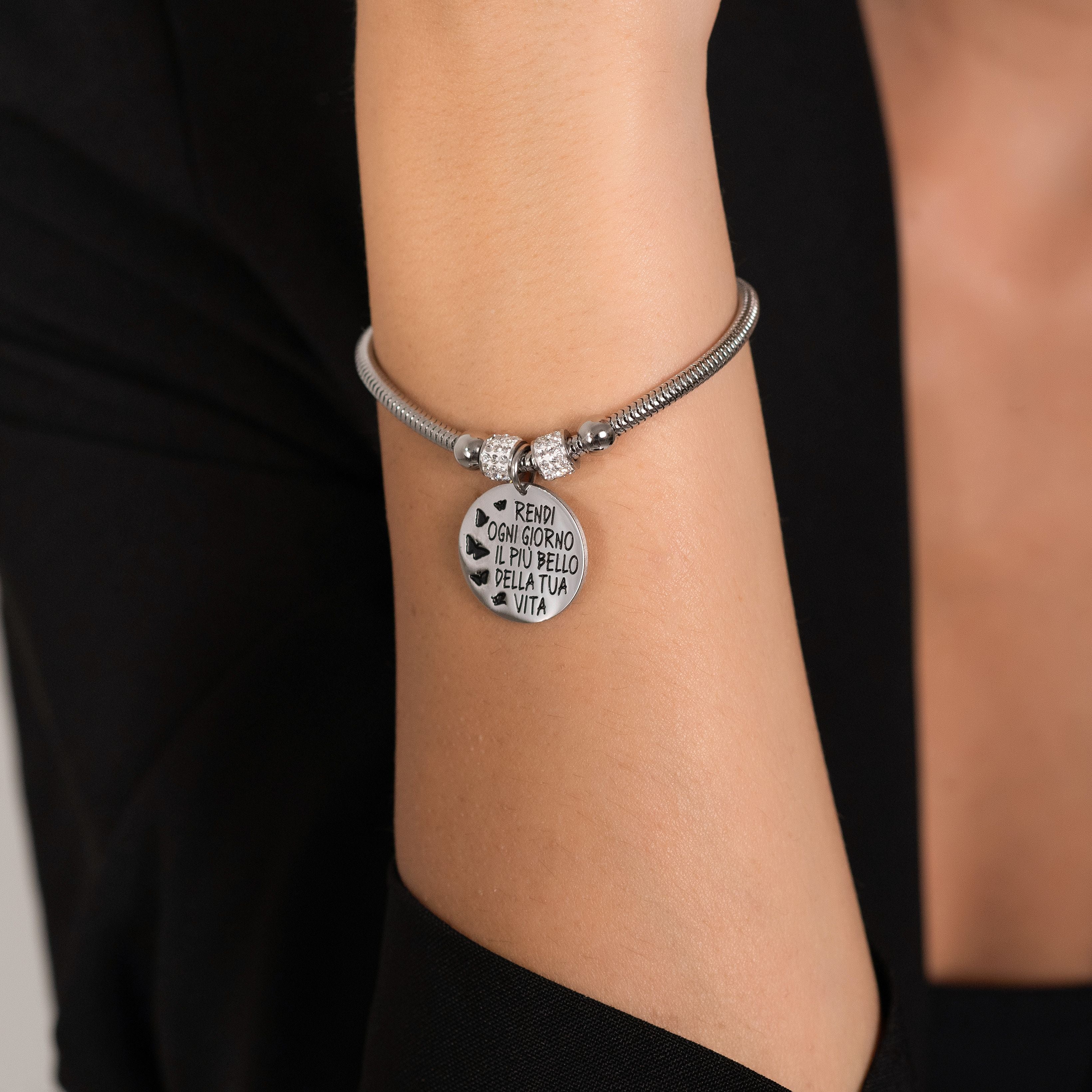 BRACCIALE DONNA IN ACCIAIO RENDI OGNI GIORNO IL PIÙ BELLO DELLA TUA VITA - Image 2