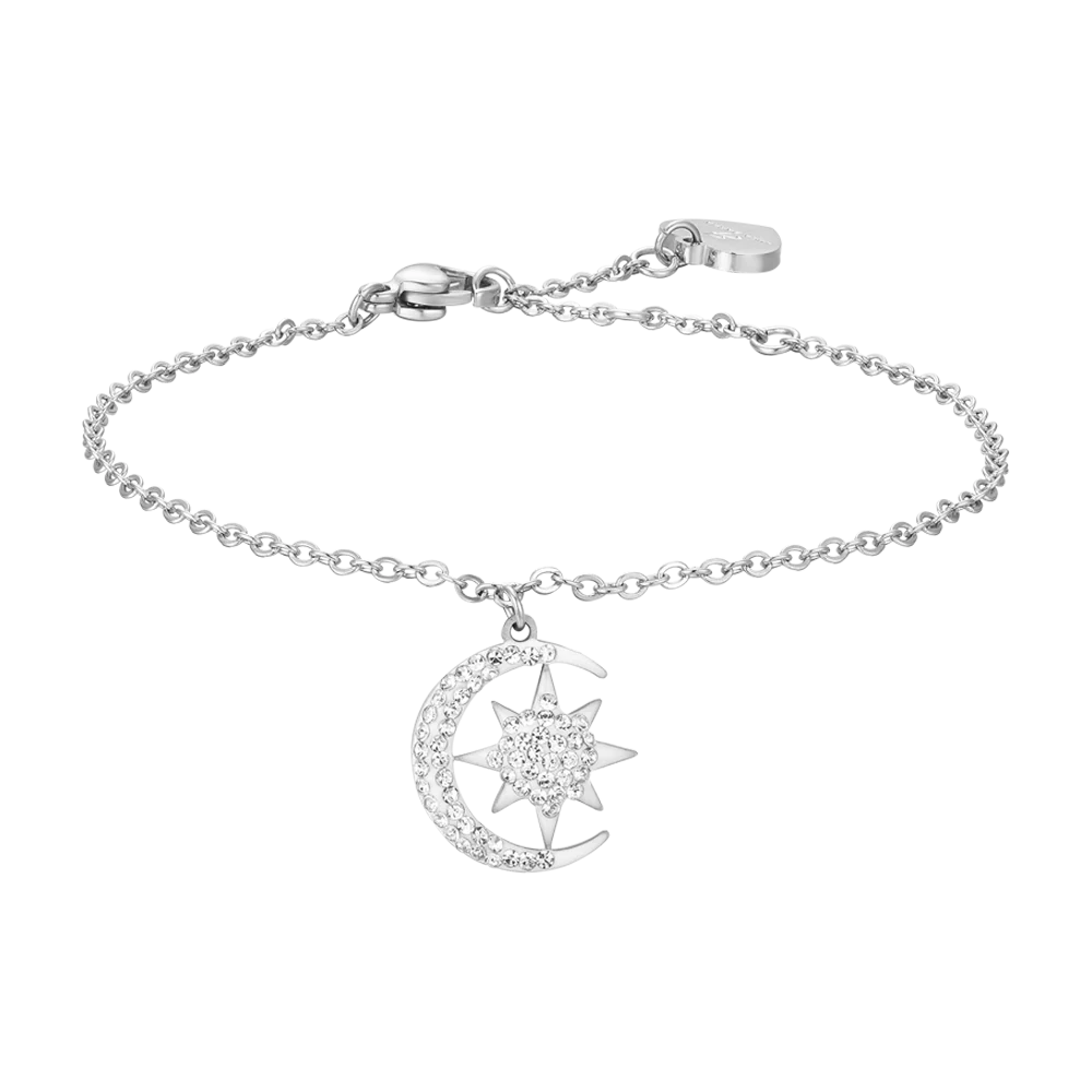 BRACCIALE DONNA IN ACCIAIO STELLA E LUNA