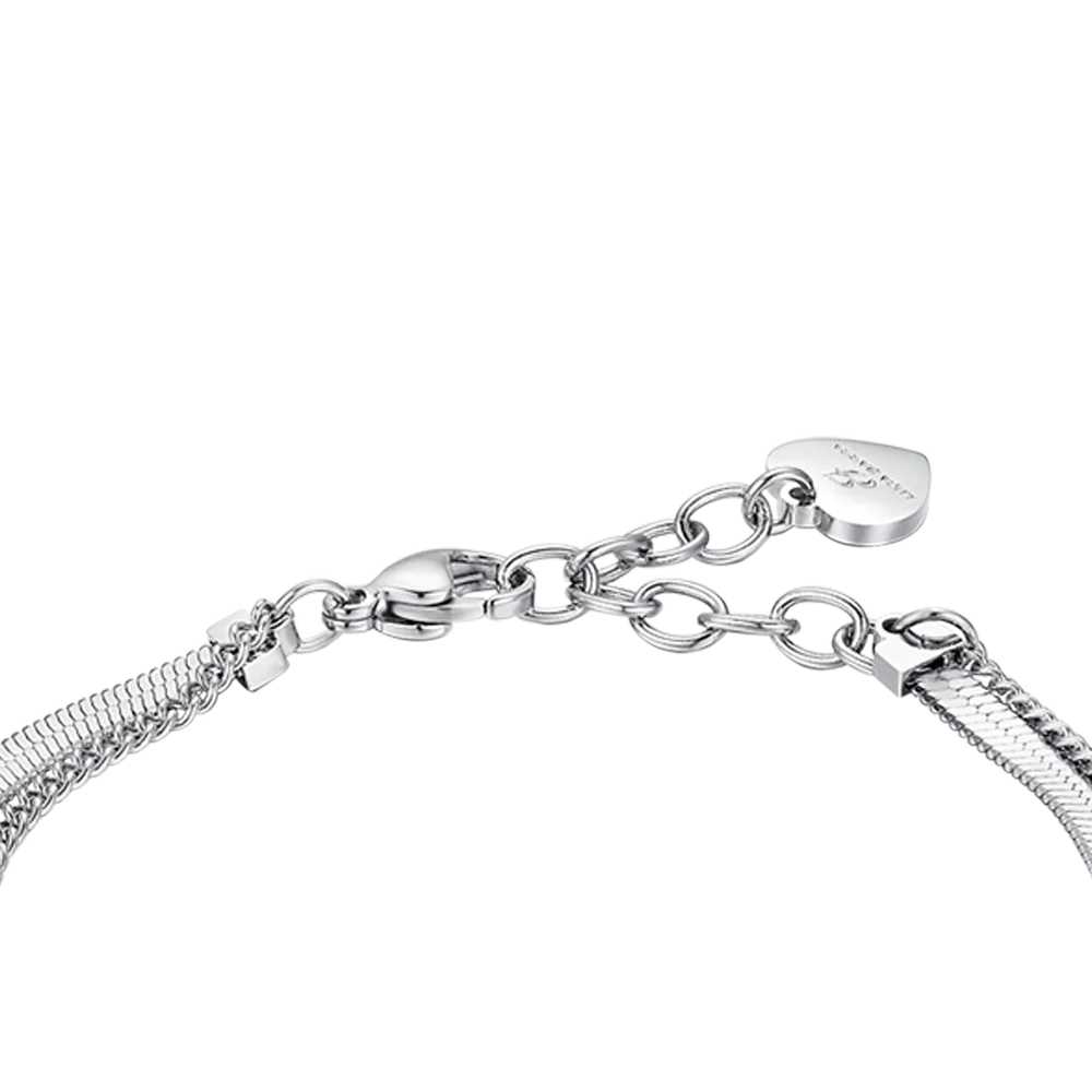 BRACCIALE DONNA IN ACCIAIO STELLE CON CRISTALLI BIANCHI - Image 5