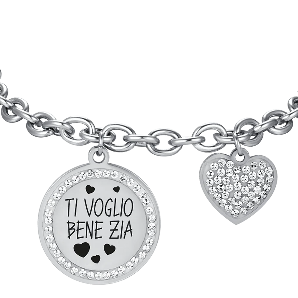 BRACCIALE DONNA IN ACCIAIO TI VOGLIO BENE ZIA - Image 4