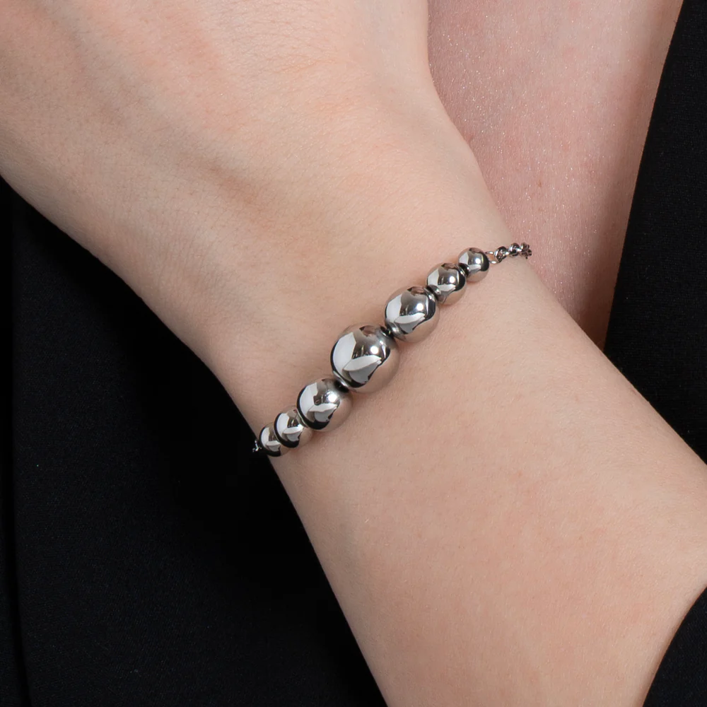 BRACCIALE DONNA SFERE ACCIAIO - Image 2