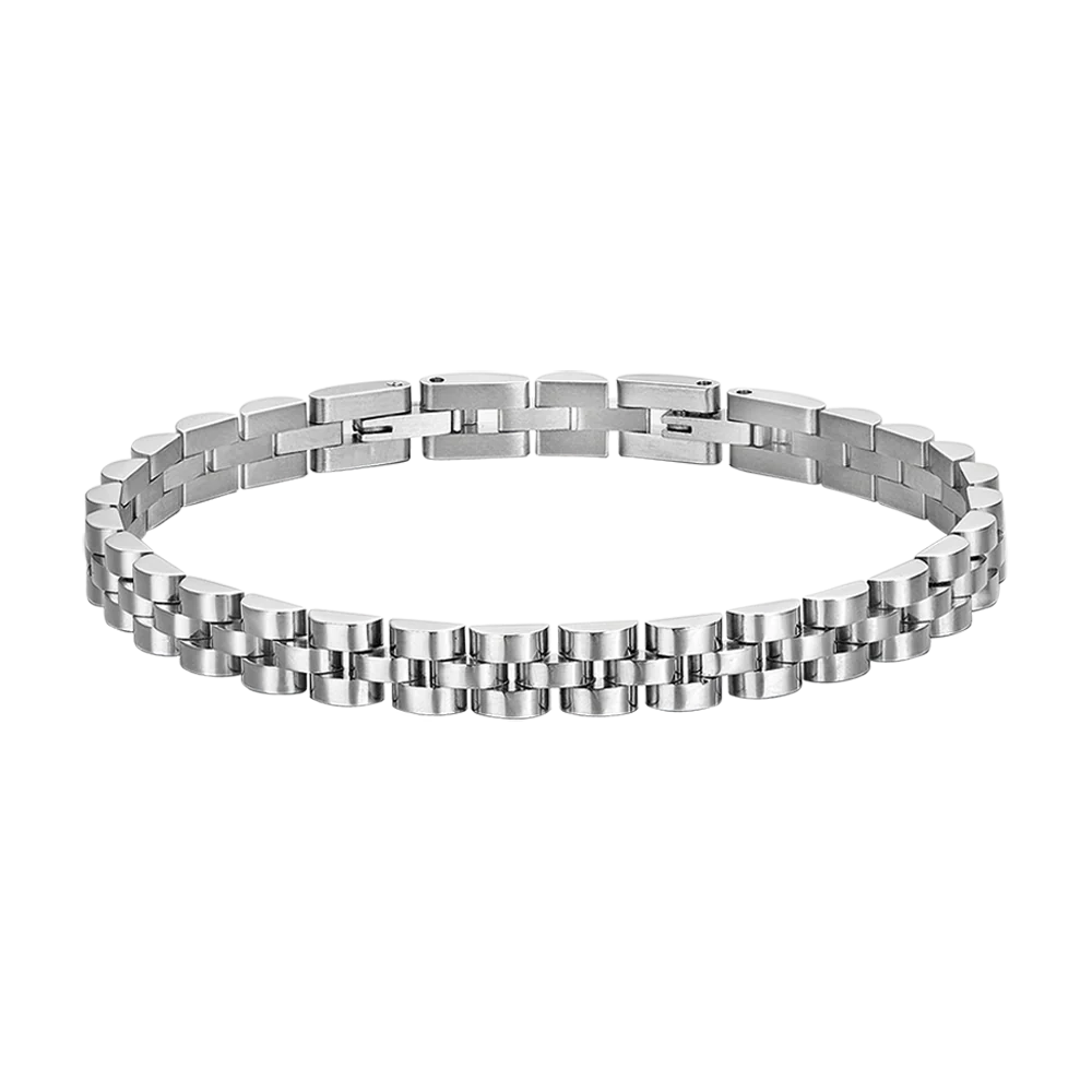 BRACCIALE UOMO IN ACCIAIO CON MOTIVO CENTRALE