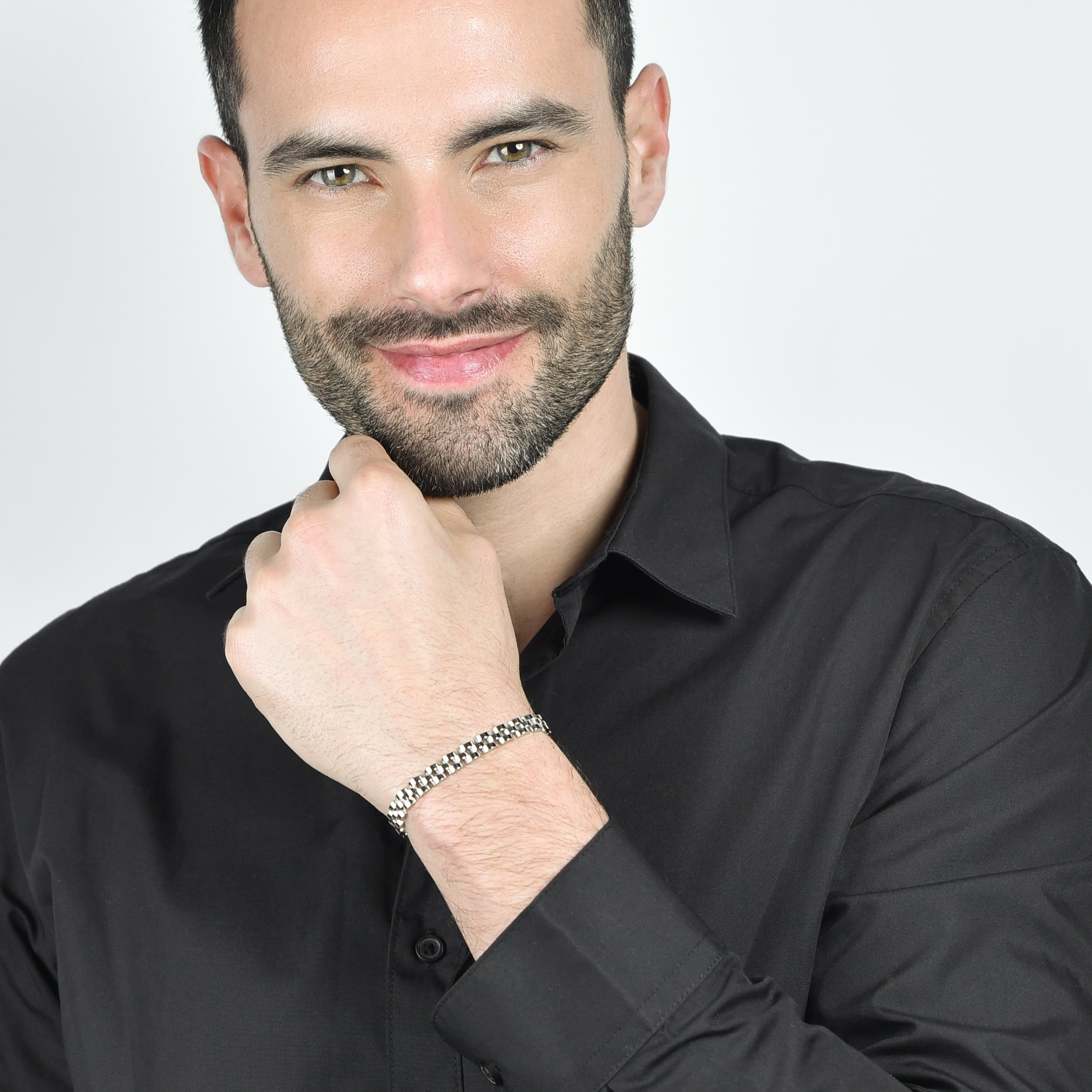 BRACCIALE UOMO IN ACCIAIO CON MOTIVO CENTRALE - Image 3