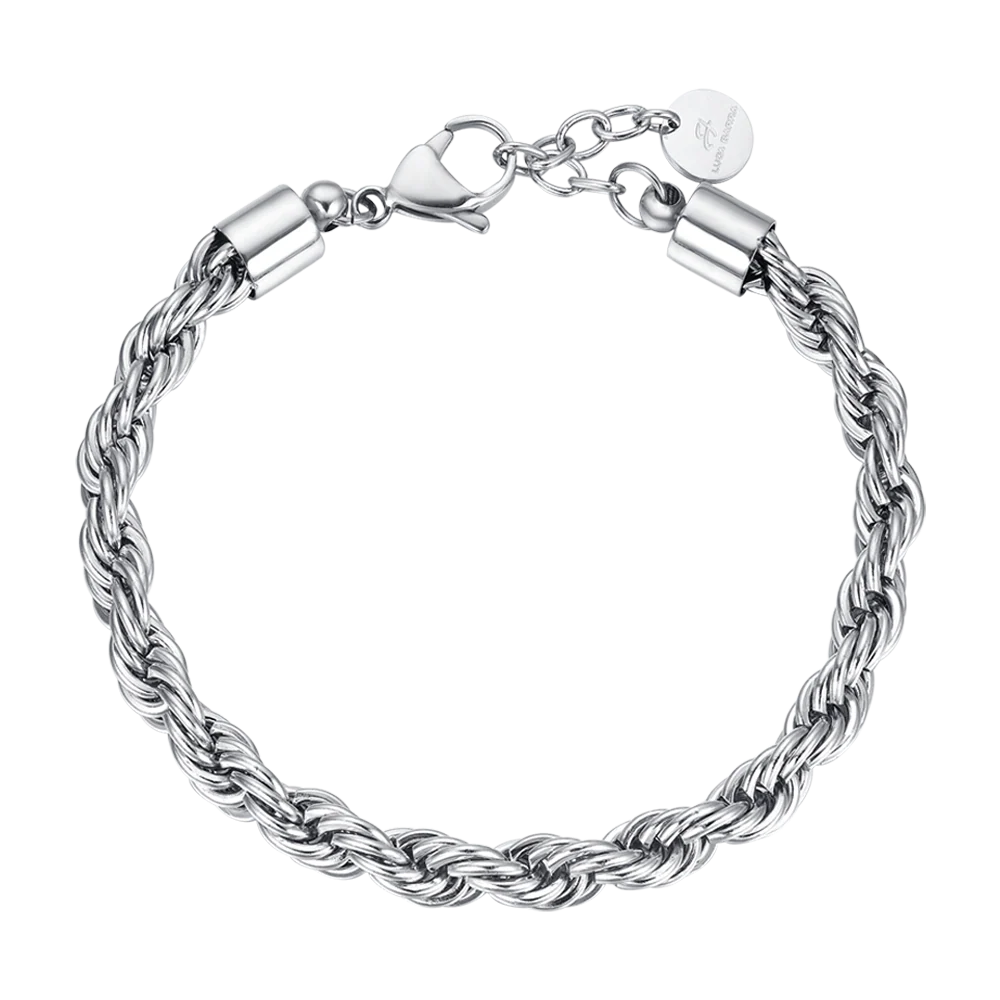 BRACCIALE UOMO IN ACCIAIO MAGLIA INTRECCIATA
