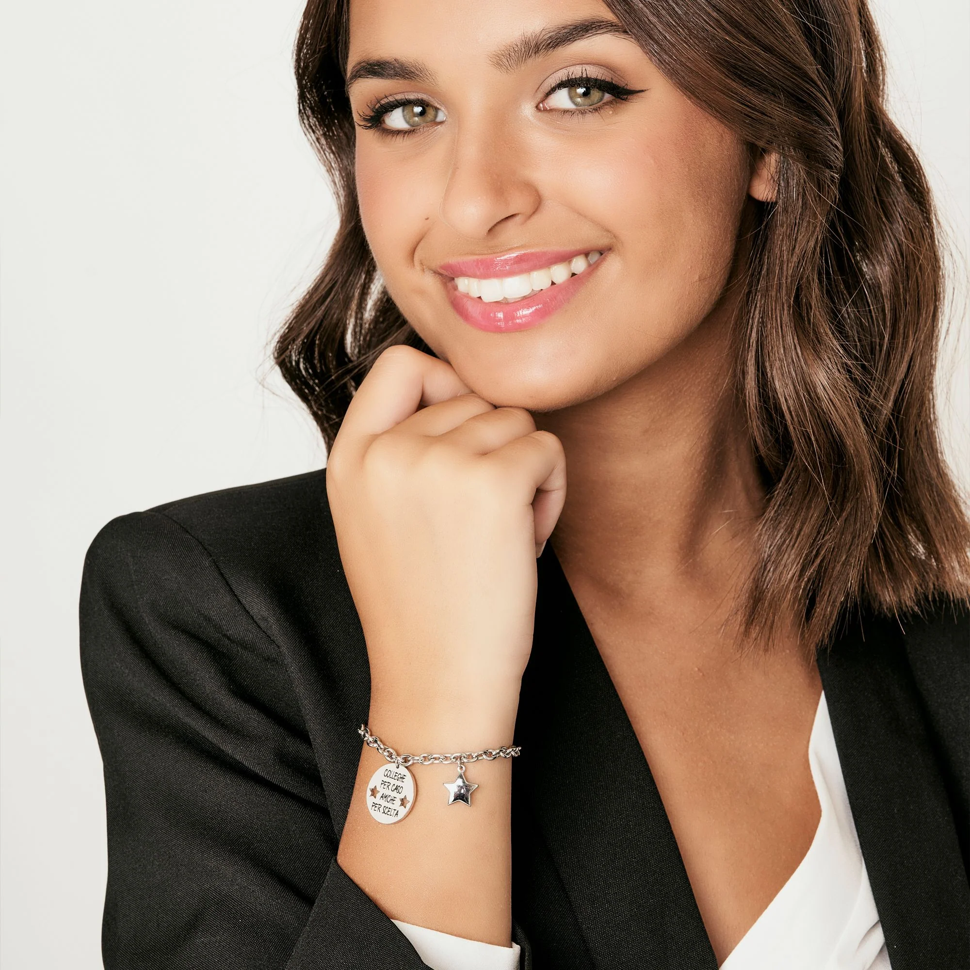 BRACCIALE DONNA IN ACCIAIO COLLEGHE PER CASO AMICHE PER SCELTA - Image 3