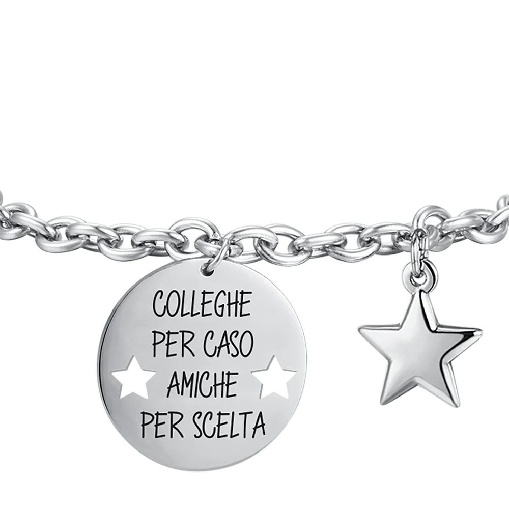 BRACCIALE DONNA IN ACCIAIO COLLEGHE PER CASO AMICHE PER SCELTA - Image 4