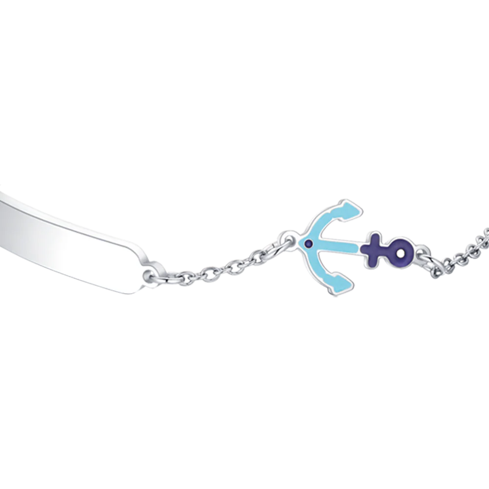 BRACCIALE BAMBINO IN ACCIAIO CON ANCORA BLU - Image 4