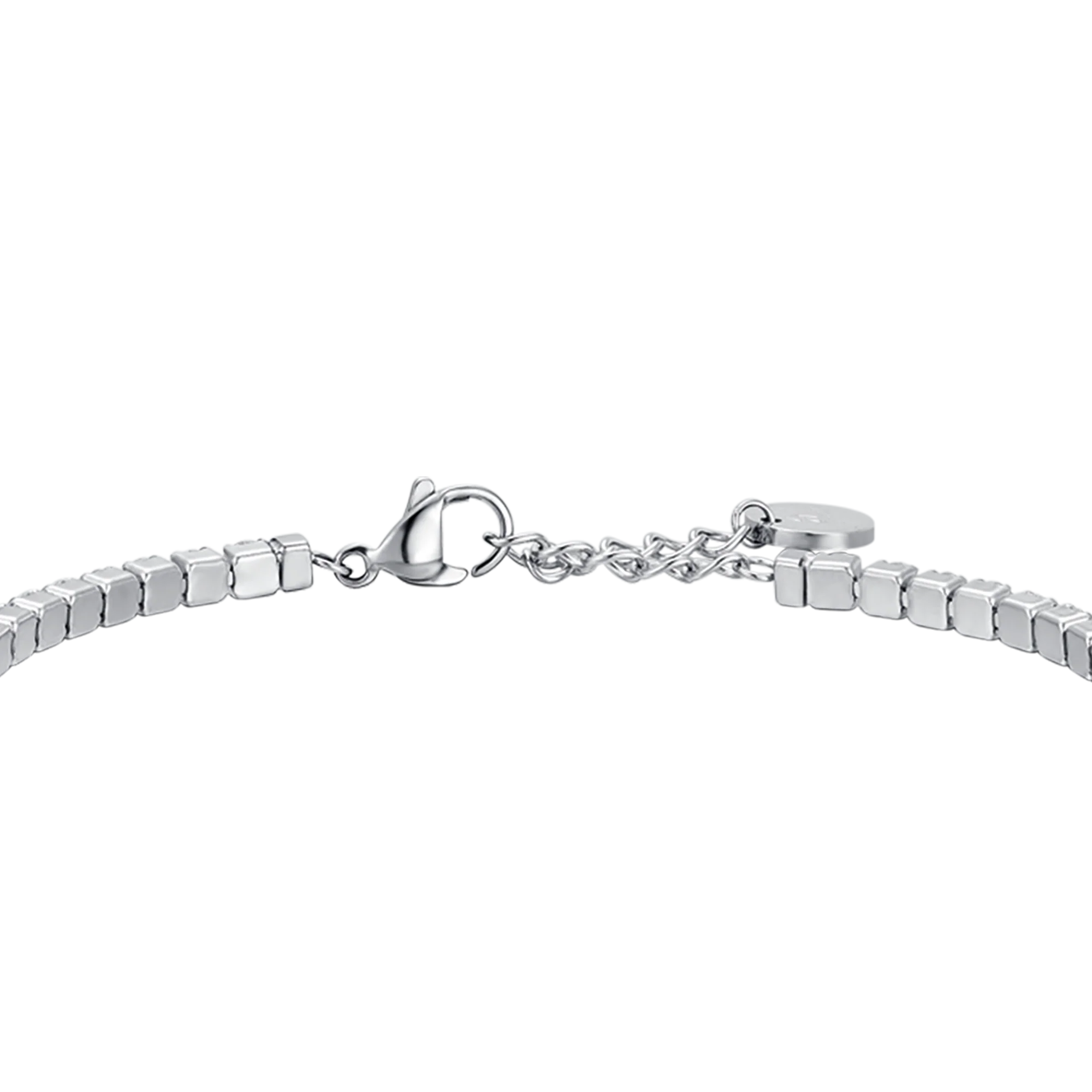BRACCIALE TENNIS UOMO IN ACCIAIO CON CRISTALLI BIANCHI - Image 5