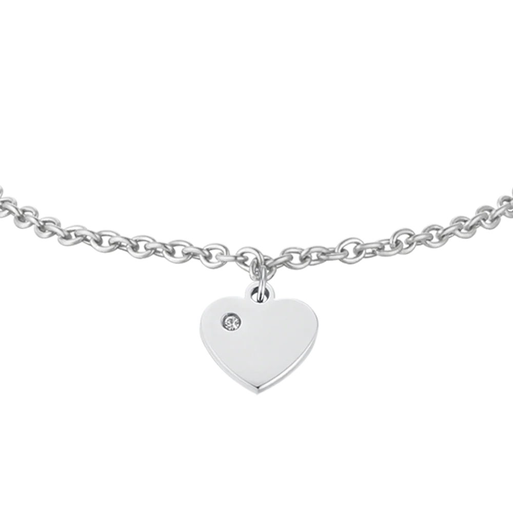 BRACCIALE BAMBINA IN ACCIAIO CON CUORE - Image 4