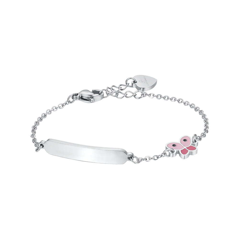 BRACCIALE BAMBINA IN ACCIAIO CON FARFALLA