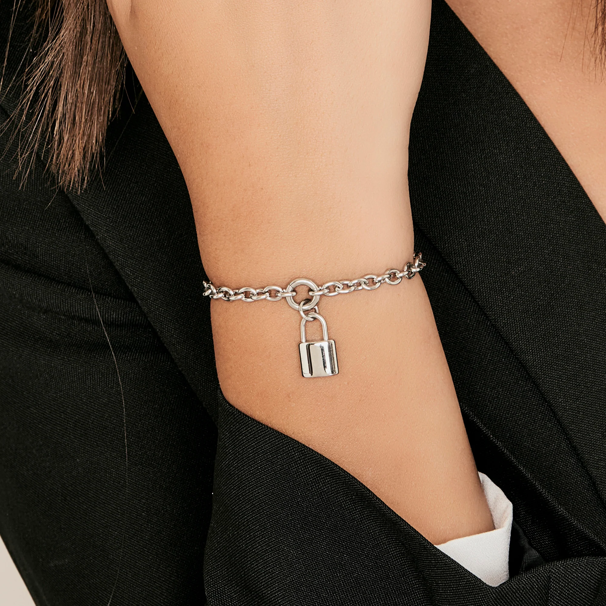 BRACCIALE DONNA IN ACCIAIO CON LUCCHETTO - Image 2