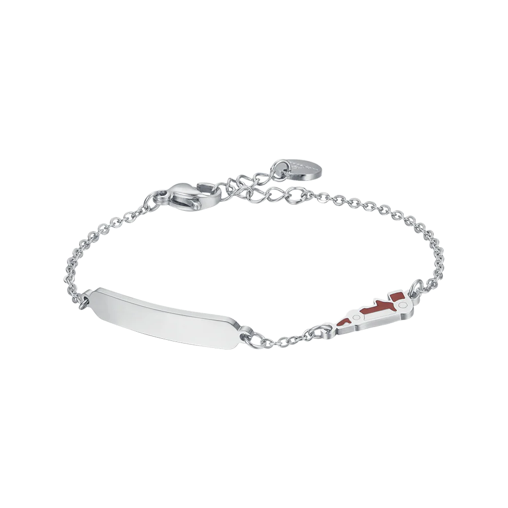 BRACCIALE BAMBINO IN ACCIAIO CON MACCHINA