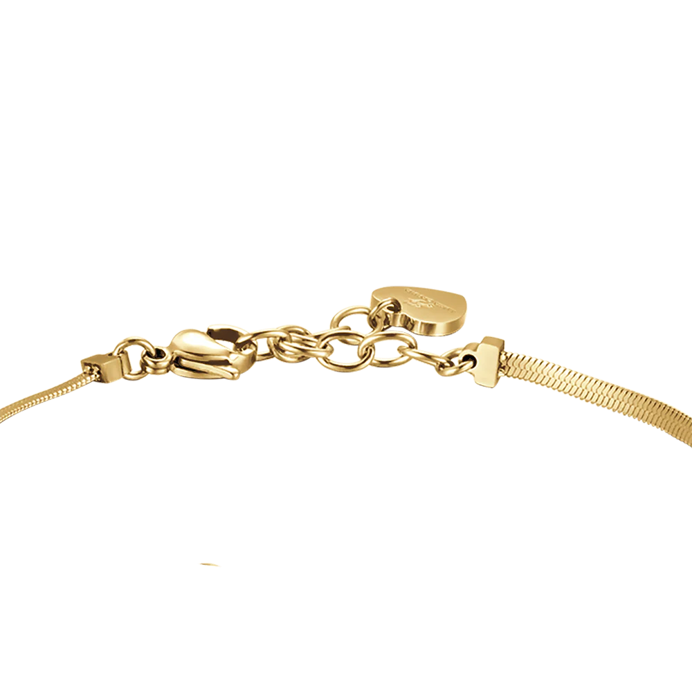BRACCIALE DONNA IN ACCIAIO IP GOLD CON PIETRE BIANCHE - Image 5