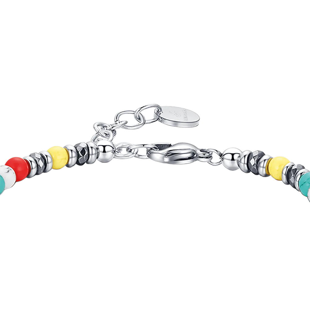 BRACCIALE IN ACCIAIO CON PIETRE MULTICOLOR - Image 5