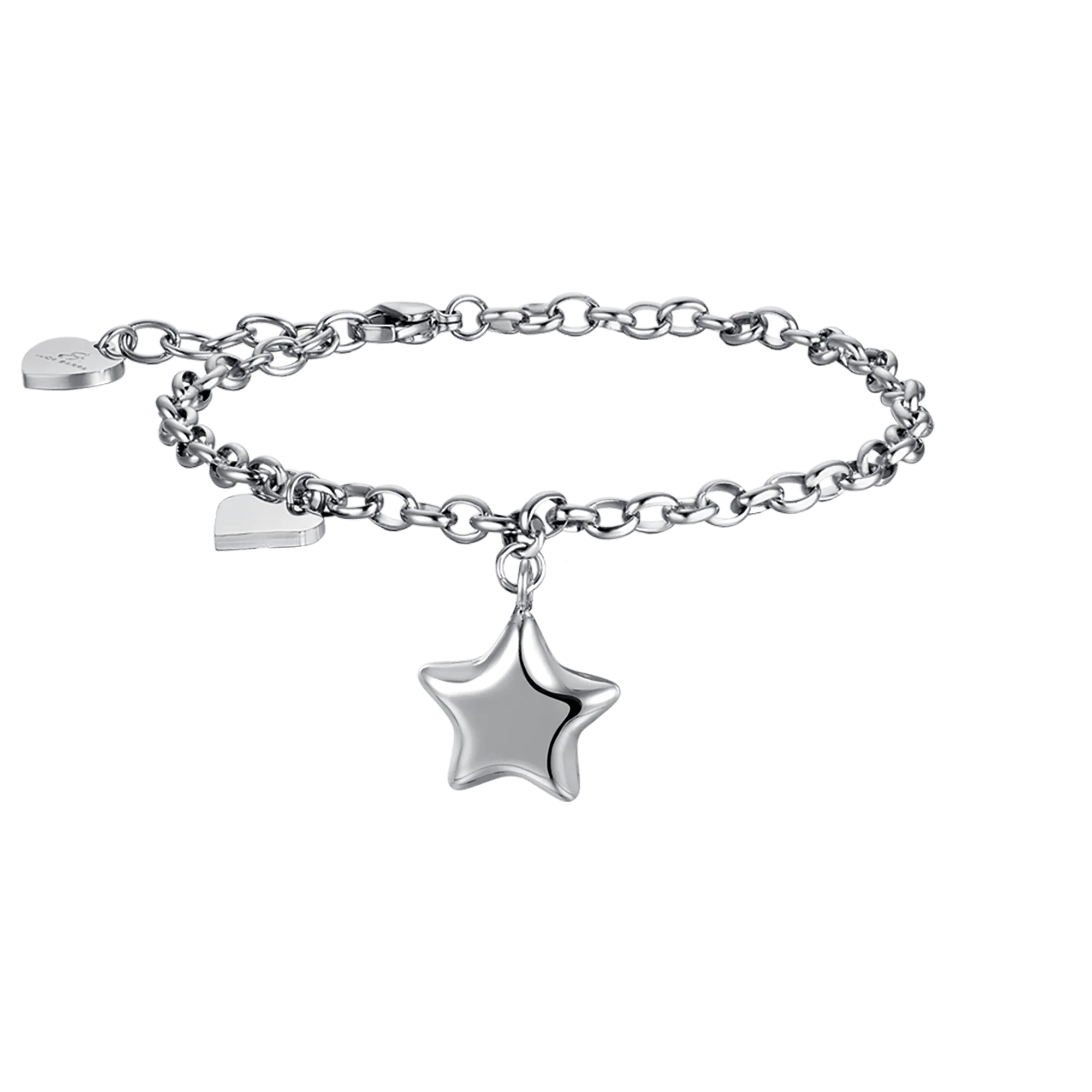 BRACCIALE DONNA IN ACCIAIO IP GOLD CON STELLA E CUORE
