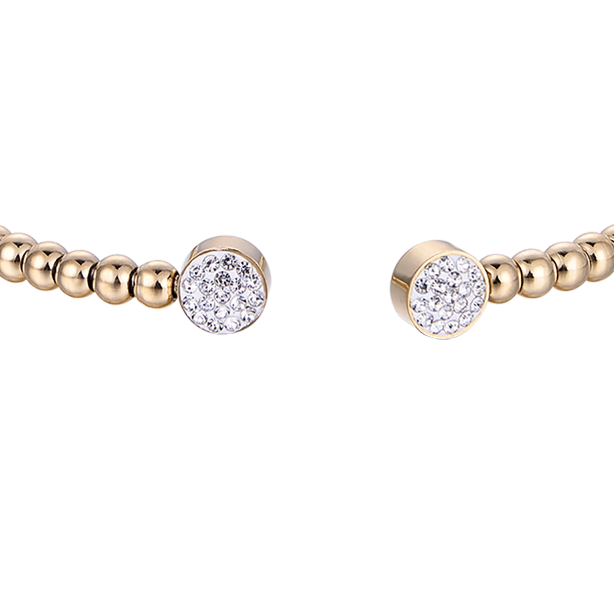 BRACCIALE IN ACCIAIO IP GOLD CON CRISTALLI BIANCHI - Image 2