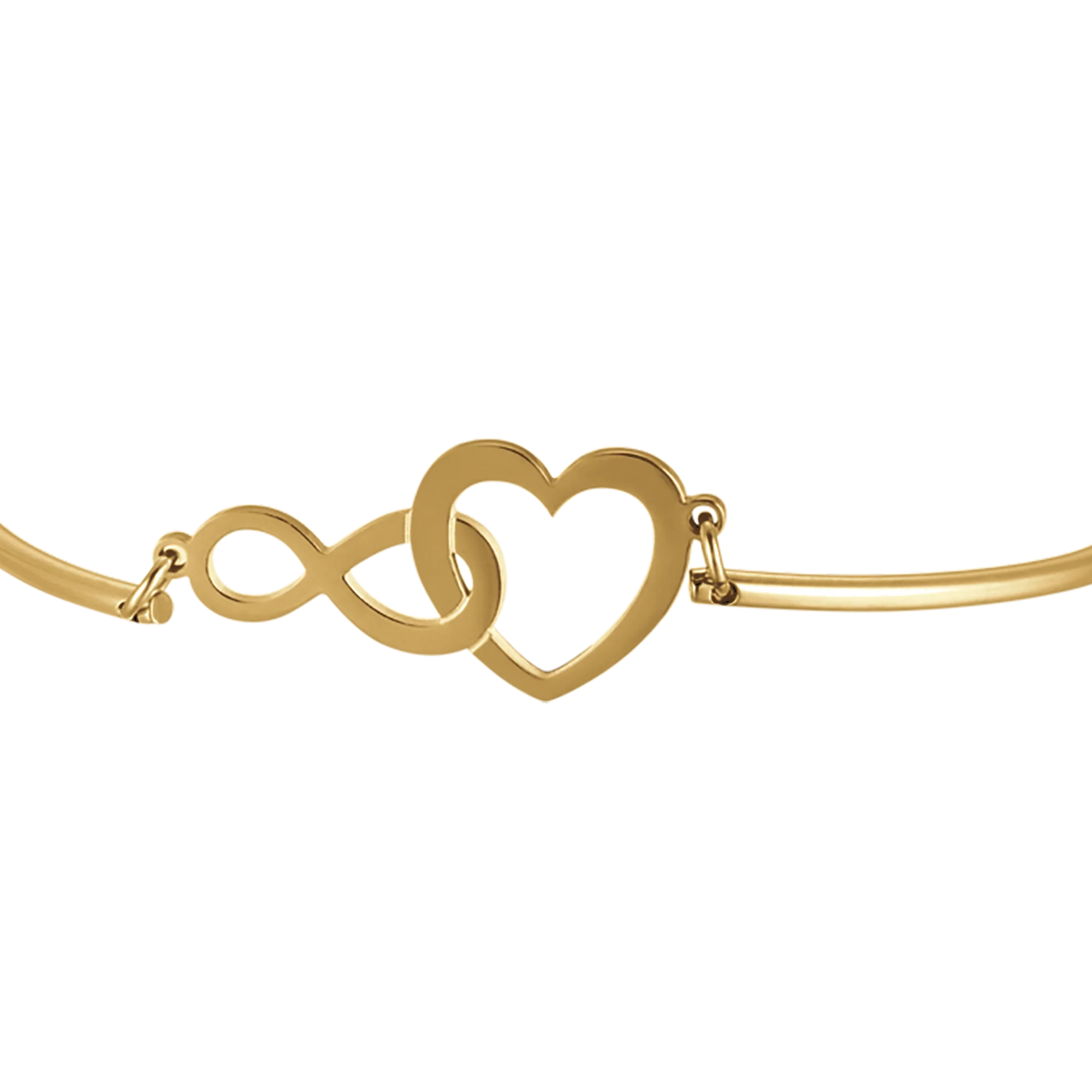 BRACCIALE DONNA IN ACCIAIO IP GOLD CON CUORE ED INFINITO - Image 4