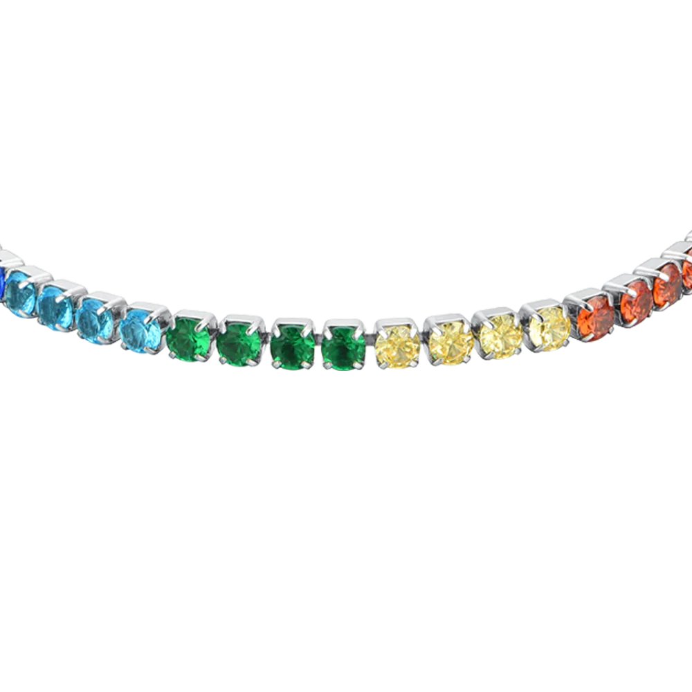 BRACCIALE TENNIS DONNA CRISTALLI ARCOBALENO - Image 4