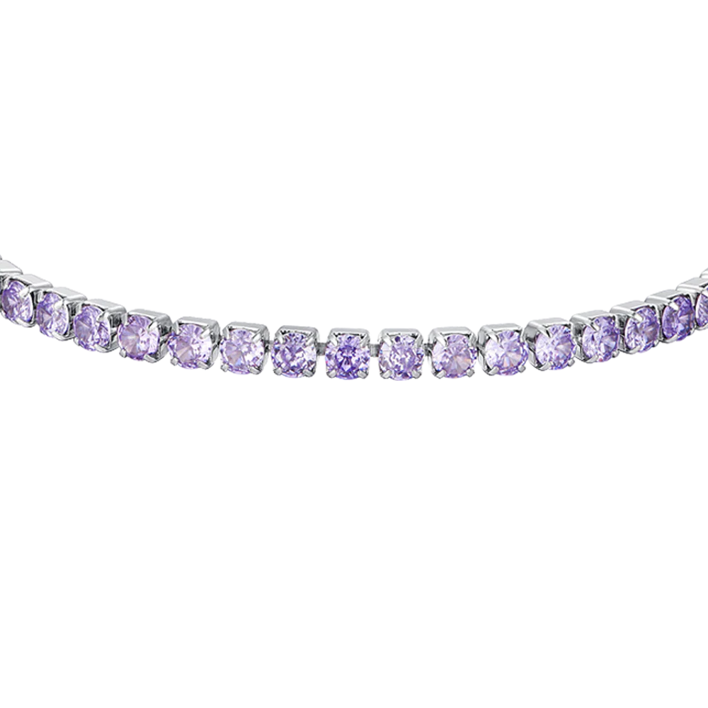 BRACCIALE TENNIS DONNA CRISTALLI VIOLA - Image 4