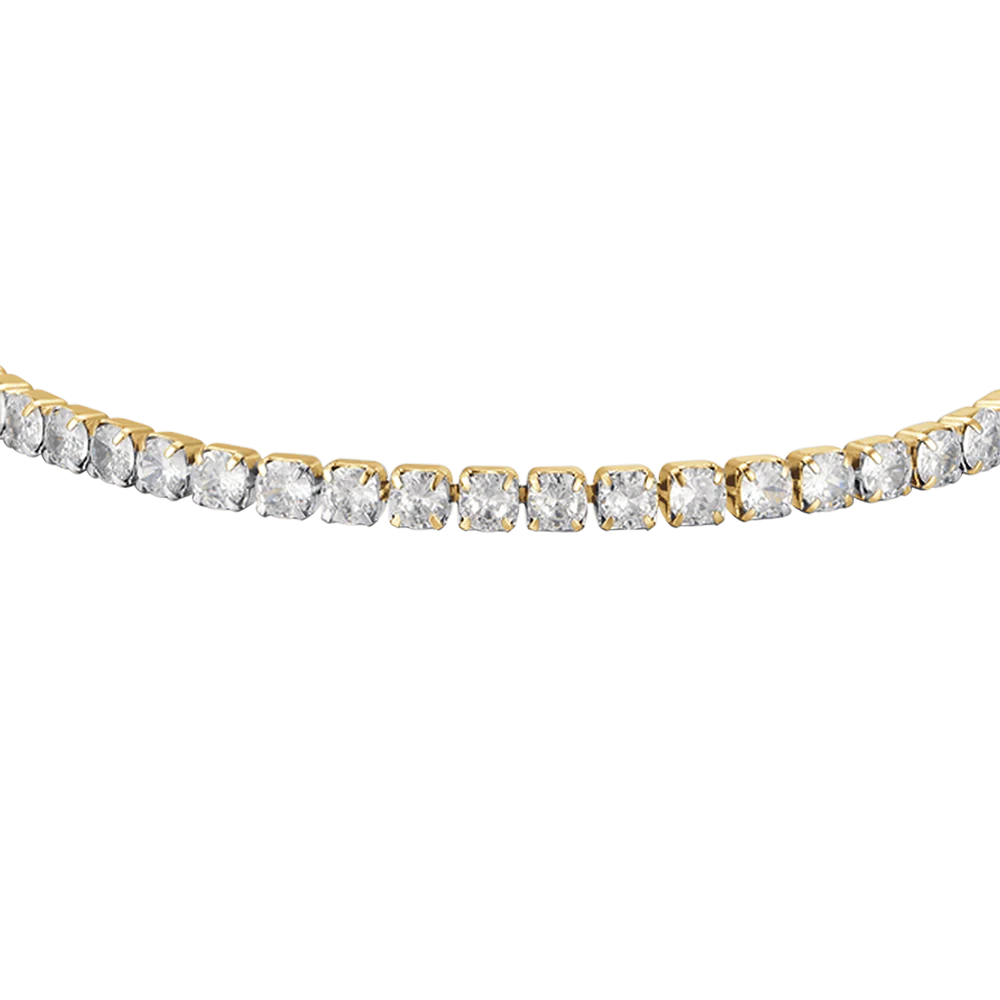 BRACCIALE TENNIS DONNA IN ACCIAIO CON CRISTALLI BIANCHI DA 4 MM - Image 8