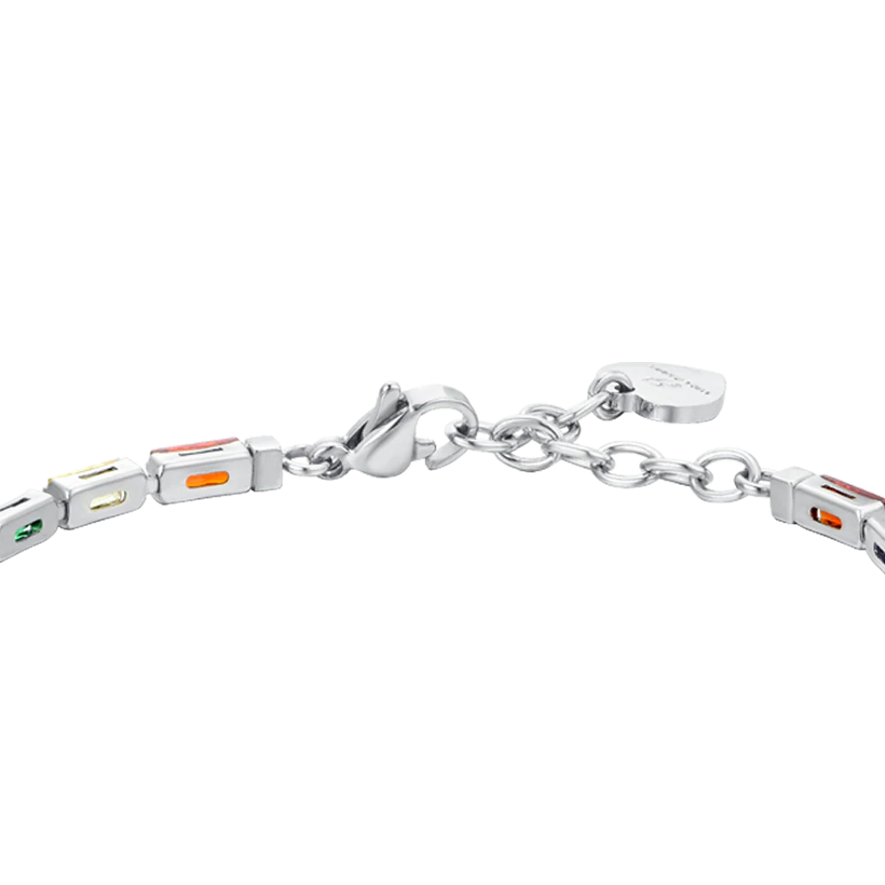 BRACCIALE TENNIS DONNA ZIRCONI BAGUETTE MULTICOLOR - Image 5
