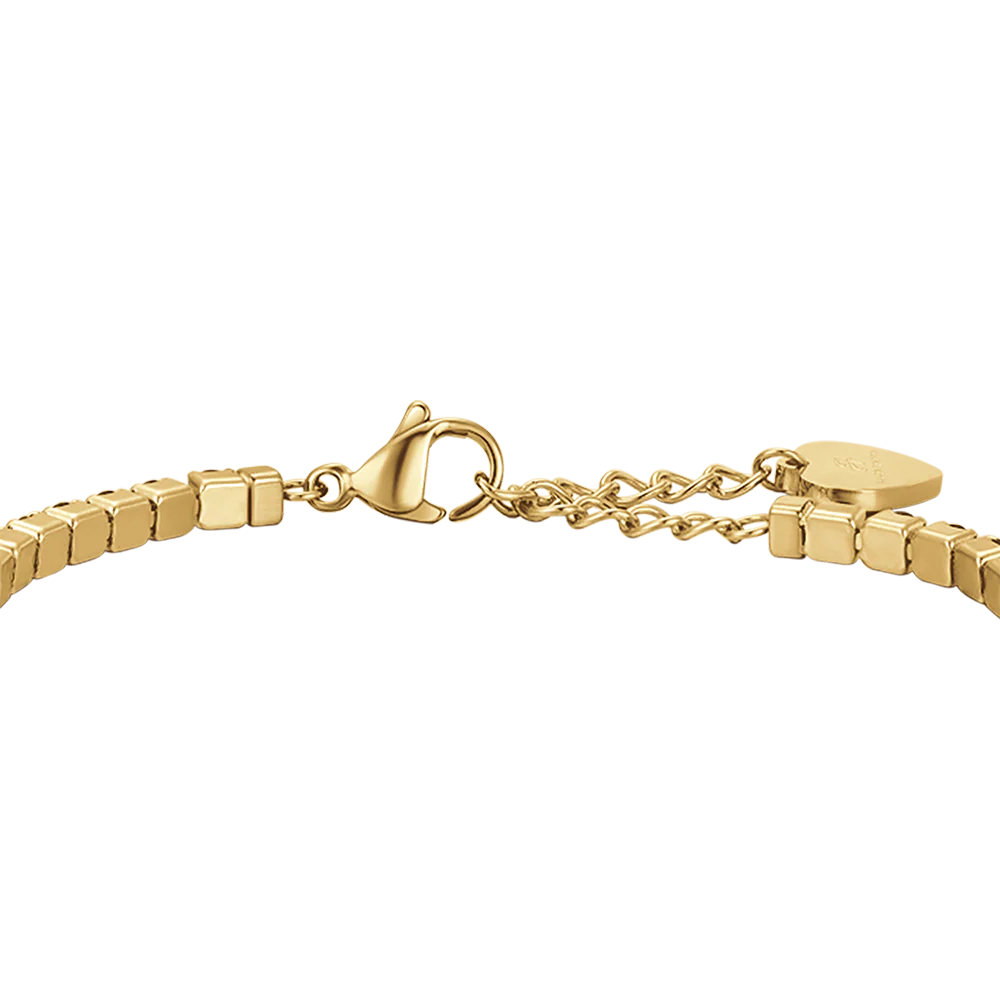 BRACCIALE TENNIS DONNAIN ACCIAIO IP GOLD CON CRISTALLI BLU - Image 11