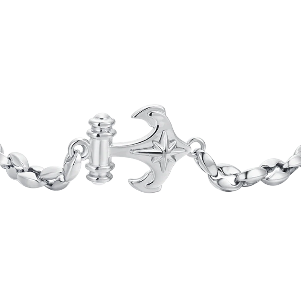 BRACCIALE UOMO IN ACCIAIO ANCORA E ROSA DEI VENTI - Image 4