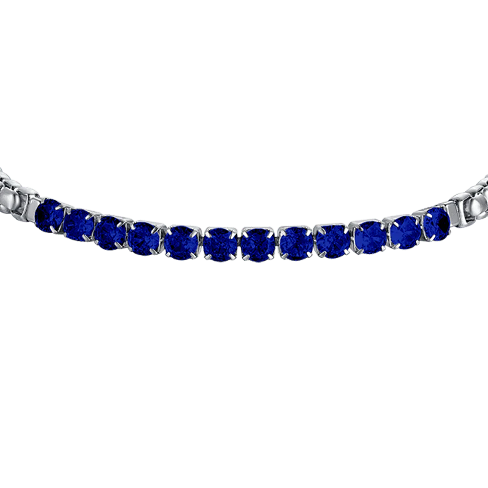 BRACCIALE UOMO IN ACCIAIO CON CRISTALLI BLU - Image 4