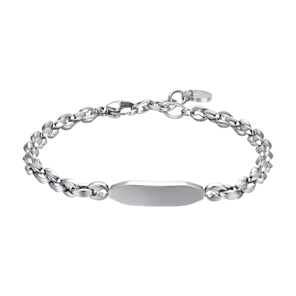 BRACCIALE UOMO IN ACCIAIO CON ELEMENTO