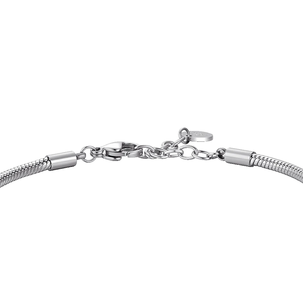 BRACCIALE UOMO IN ACCIAIO CON ELEMENTO CON SMALTO NERO - Image 5