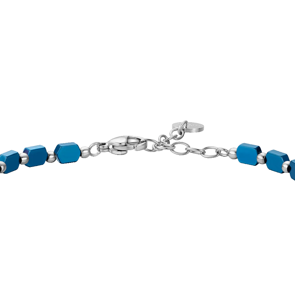 BRACCIALE UOMO IN ACCIAIO CON EMATITE BLU - Image 5