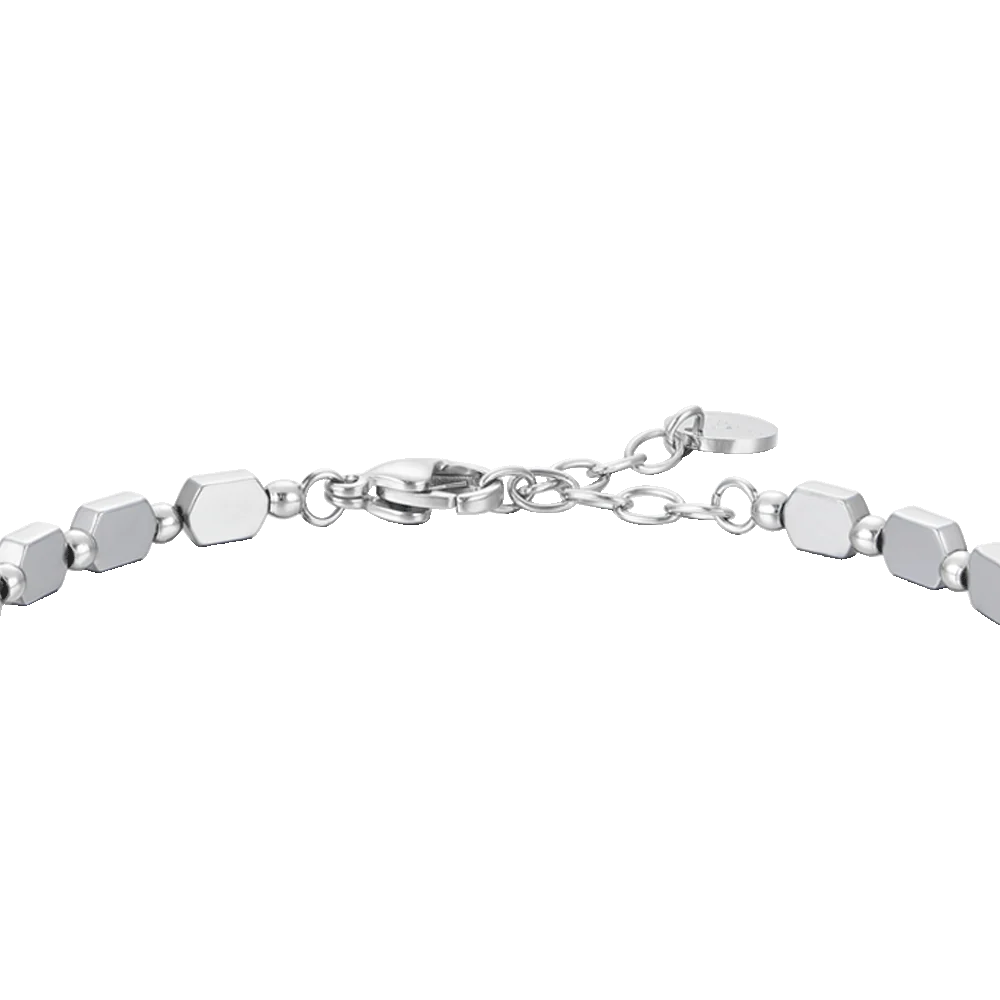 BRACCIALE UOMO IN ACCIAIO CON EMATITE SILVER - Image 5