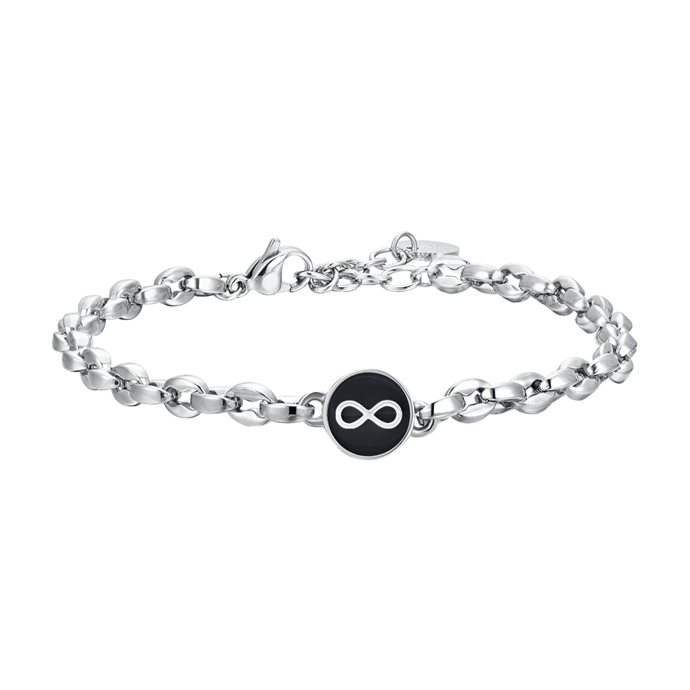 BRACCIALE UOMO IN ACCIAIO CON INFINITO