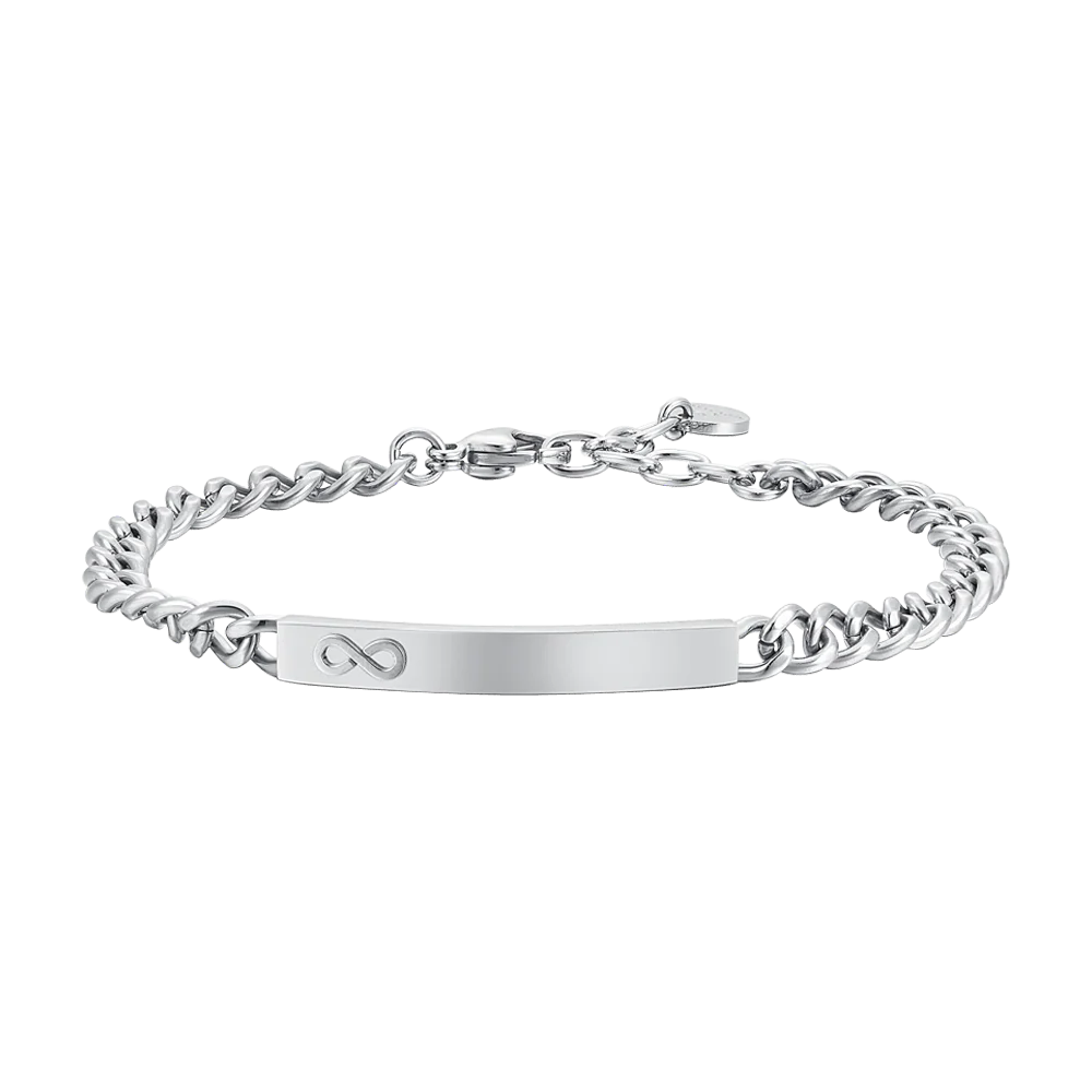 BRACCIALE UOMO IN ACCIAIO CON INFINITO
