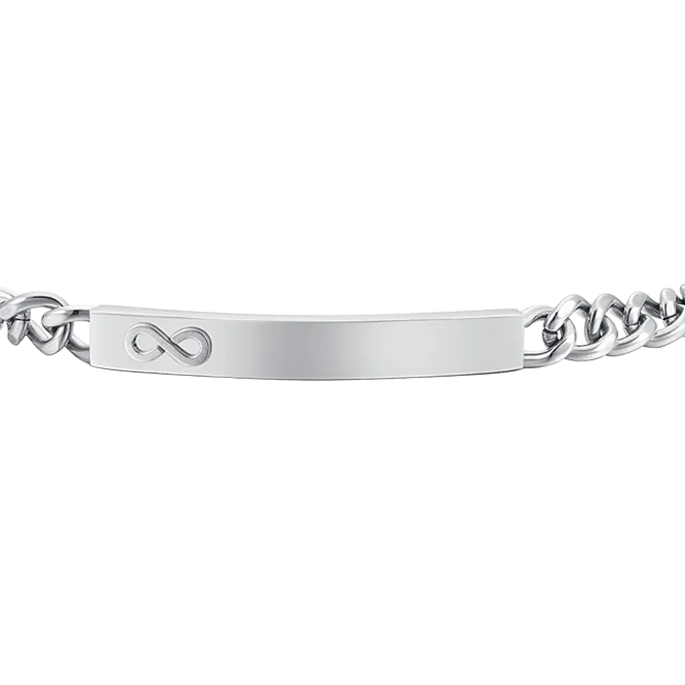 BRACCIALE UOMO IN ACCIAIO CON INFINITO - Image 4