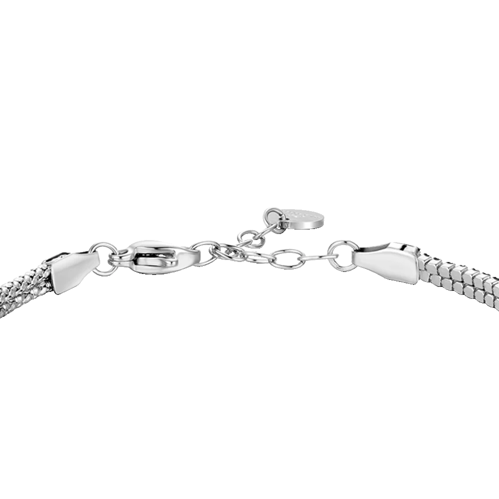 BRACCIALE UOMO IN ACCIAIO CON NODO E ZIRCONI NERI - Image 3